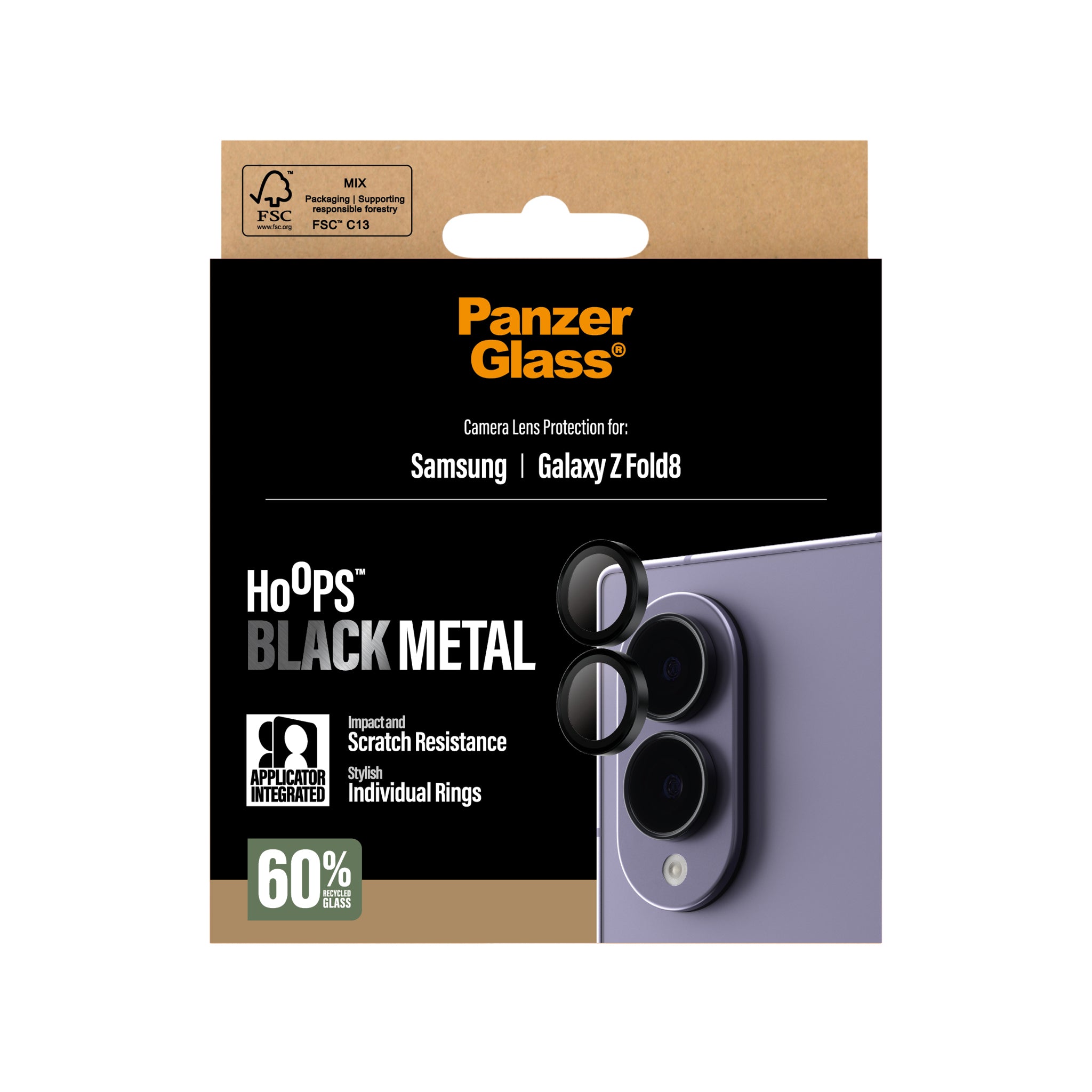 PanzerGlass® Hoops® Camera Lens Protector Black Samsung Galaxy Z Fold8